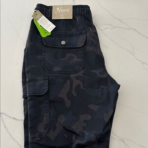 Woman's Black Camouflage Cargo Pants